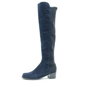 Stuart Weitzman 6.5 Blue Reserve Flat Suede Boots